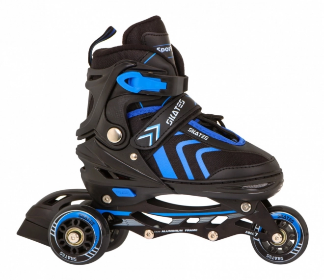 4-in-1 Skates Rollerblades Ice Skates for Kids Size 34-38 Blue