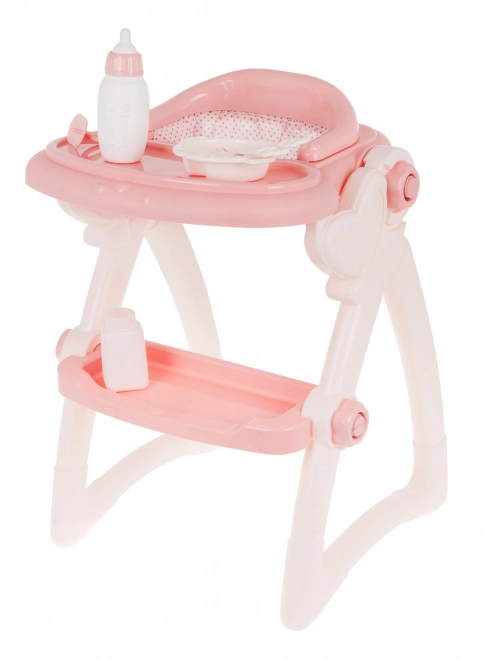 Doll Feeding Set for Children 3+ with High Chair and Accessories