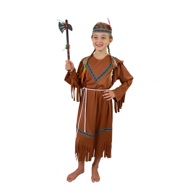 Indian Girl Costume with Headband and Feathers