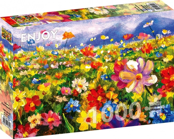 Colorful Flower Meadow 1000 Piece Puzzle