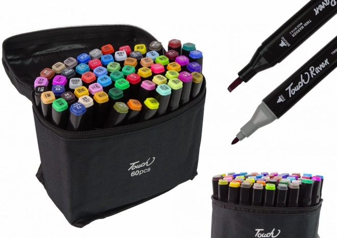 Professional Alcohol-Based Marker Set with Carry Bag