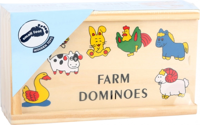 Small Foot Wooden Domino Farm Game