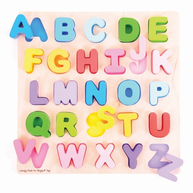 Colorful Wooden Alphabet Puzzle