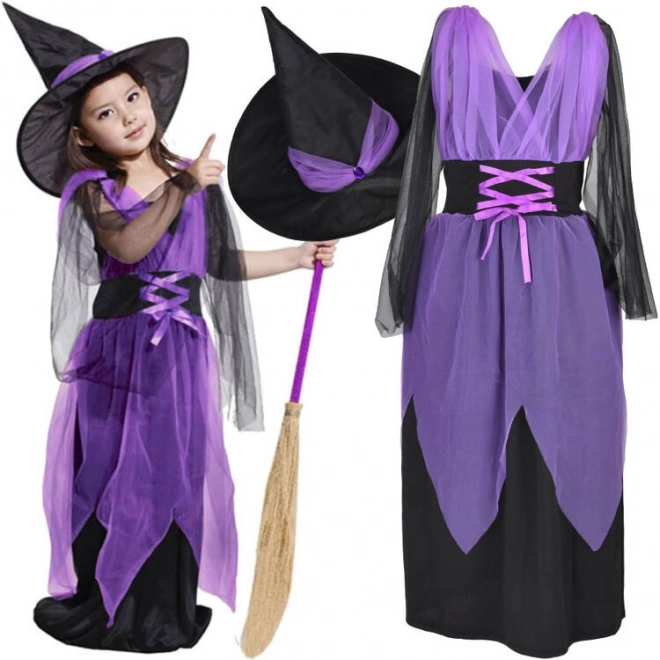 Witch Costume with Dress and Hat