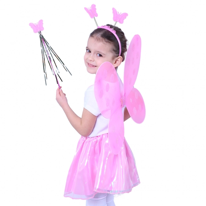 Butterfly Wings Light Pink with Headband and Wand