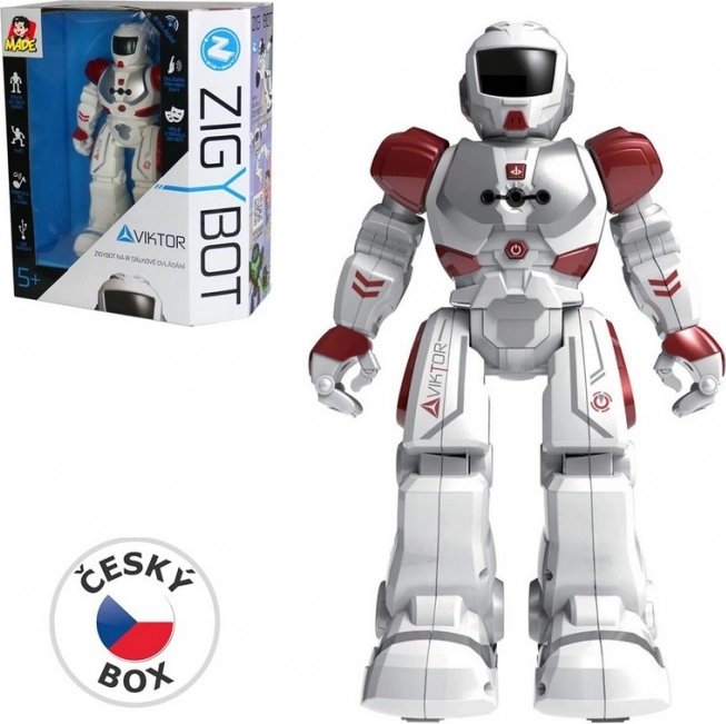 Interaktiver Roboter Viktor 27 cm, 21 Funktionen, Rot