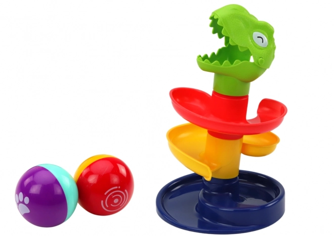 Educational Ball Slide Green Dinosaur Sorter