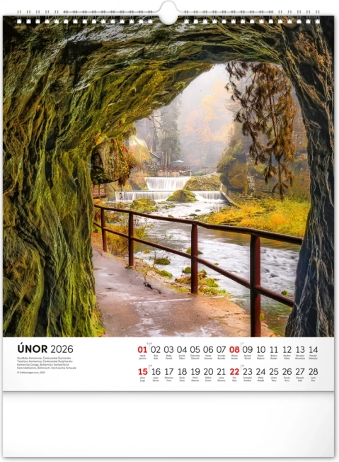 Calendario da parete Repubblica Ceca 2026