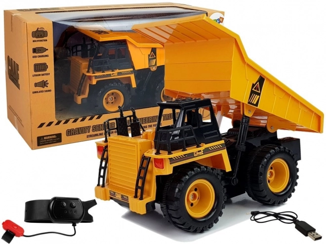 Remote-Controlled Gesture Hand Movement Dump Truck 1:22