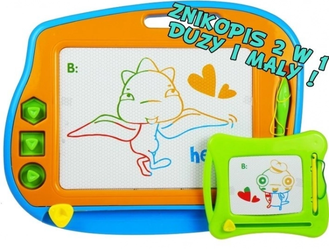 2-in-1 Magnetic Drawing Board Set with Stamps