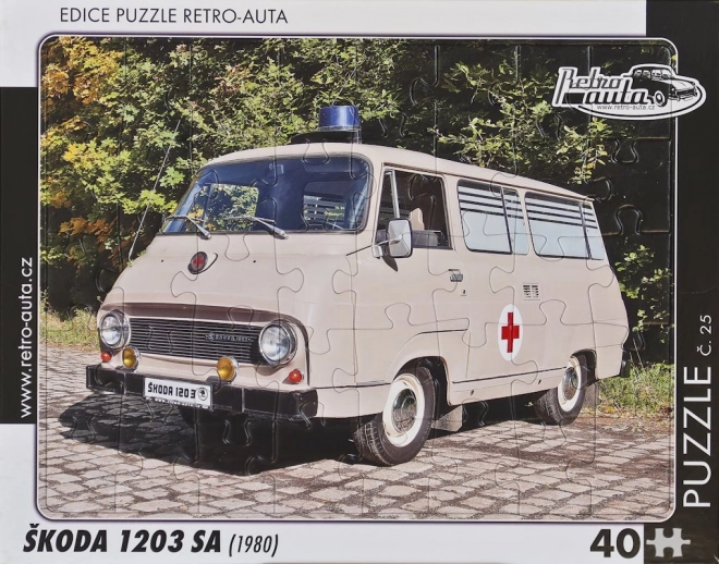 retro car puzzle škoda 1203 sa 1980