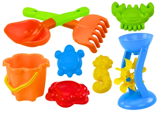 Colorful Sand Play Set with Bucket and Molds