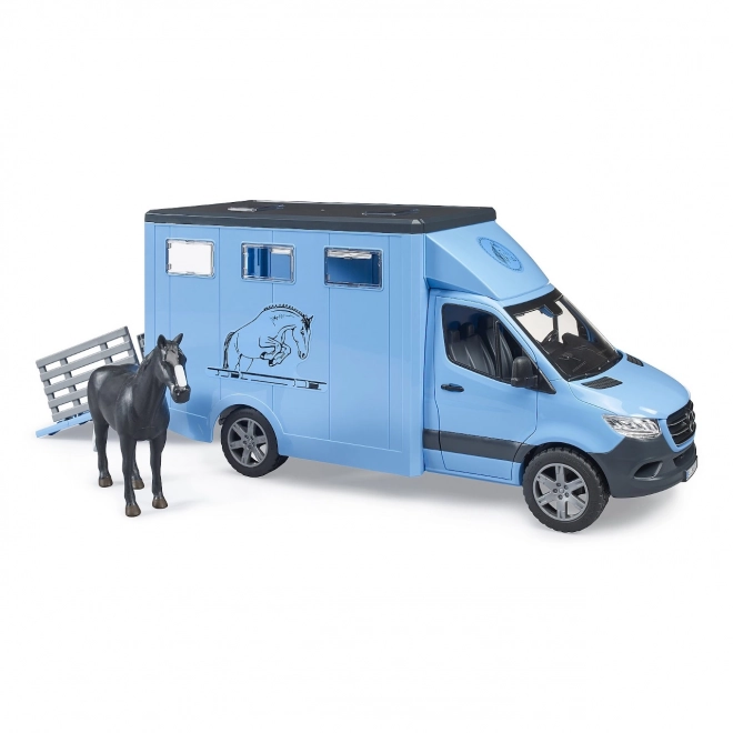 Animal Transport Truck MB Sprinter with Horse Figurine