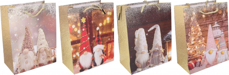 borsa regalo natalizia S 23 × 18 × 10 cm