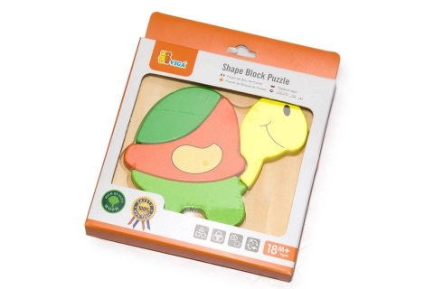 Wooden Turtle Puzzle for Toddlers