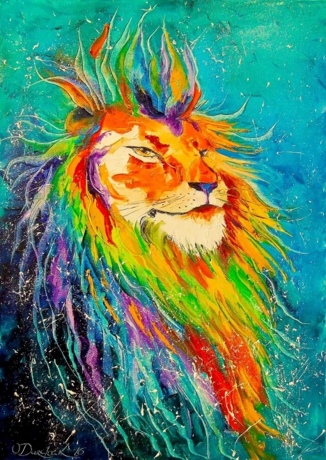 Rainbow Lion 1000 Piece Puzzle