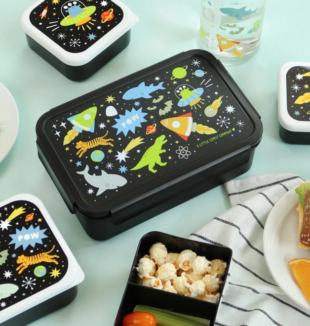 A Little Lovely Company space-themed lunchbox