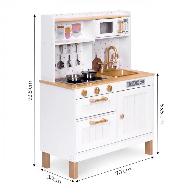 Wooden Play Kitchen with Sounds and LED