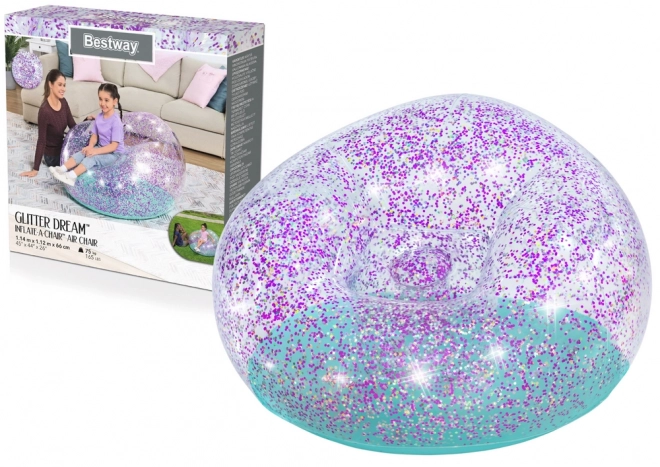 Inflatable Glitter Chair Glitter Dream