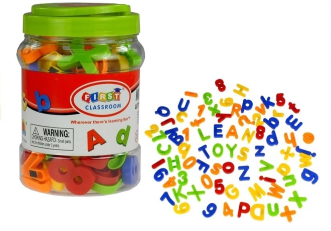 magnetic letters and numbers jar 78 pieces