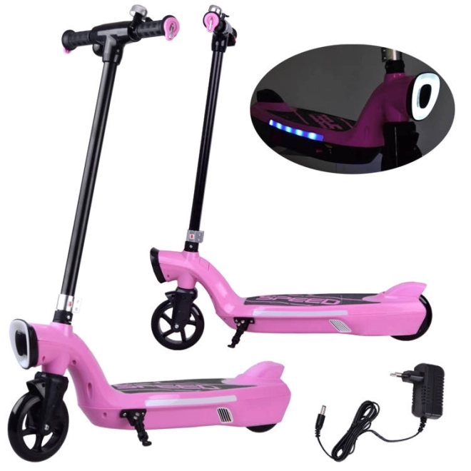 Electric Scooter with LED Lights – pink