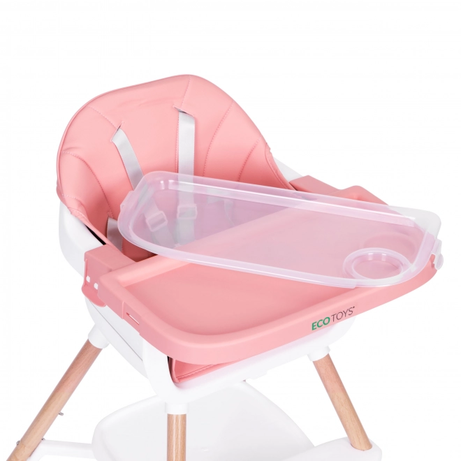 Child Feeding Chair 2-in-1 Pink by Ecotoys