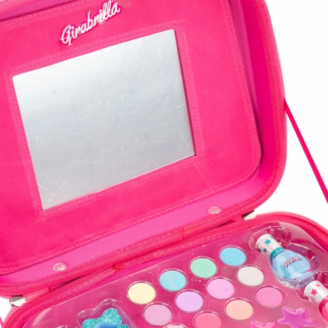 Girabrilla Pink and Silver Makeup Suitcase