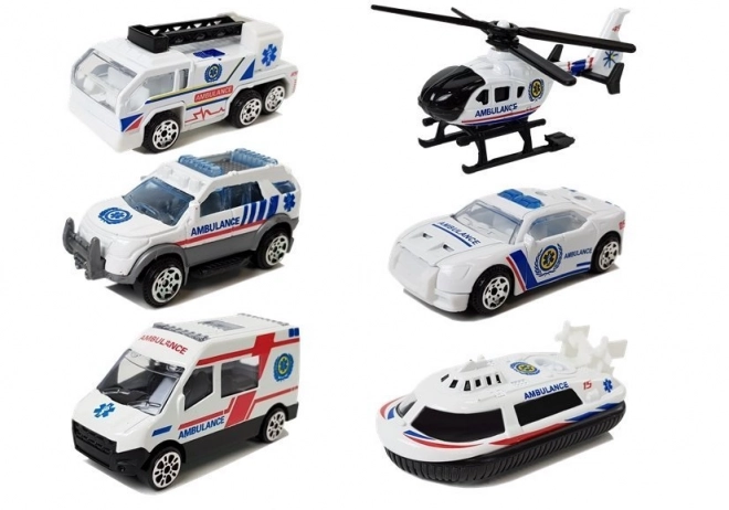 Toy Vehicle Set Ambulance Rescuer Mini Cars