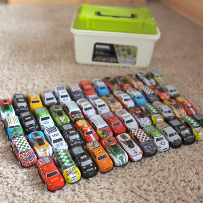 Woopie set of racing cars in a box 50 pcs