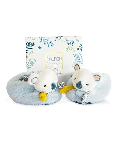 Doudou Gift Set: Koala Yoca Baby Booties with Rattles