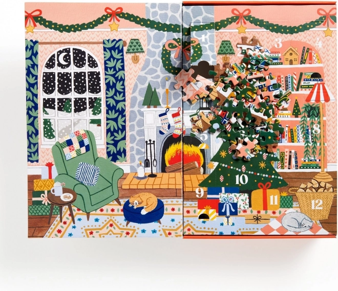 Galison Christmas Home Advent Calendar Puzzle