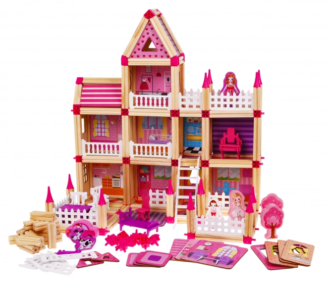 Wooden Princess Castle Building Blocks Set for Kids