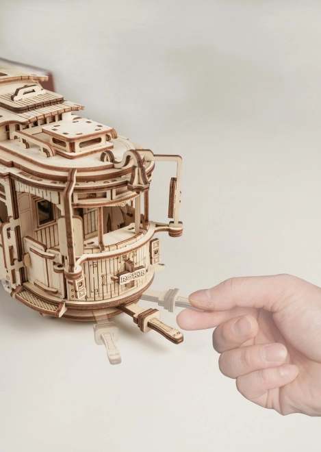 3D Wooden Mechanical Tram Puzzle