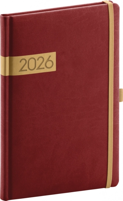 Agenda settimanale bordo-oro 2026
