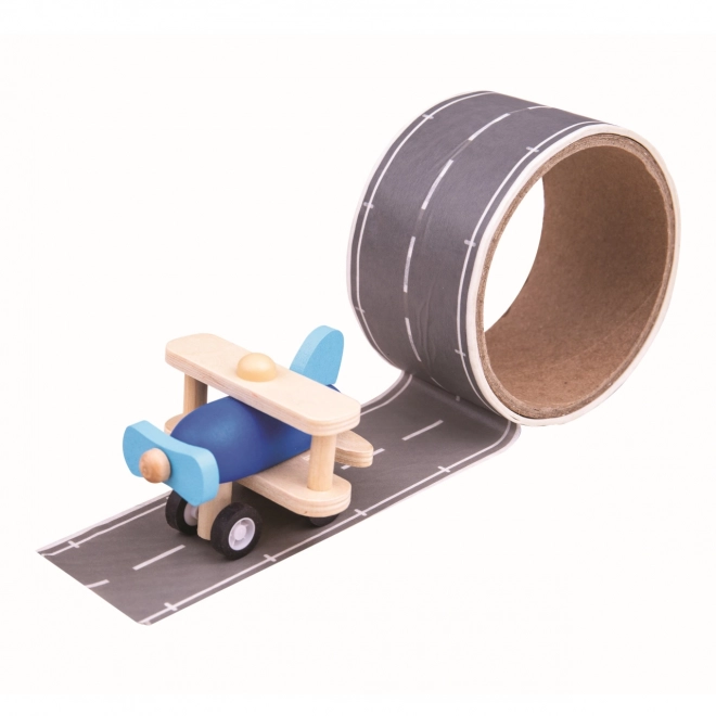 Bigjigs Toy Runway Tape with Airplane