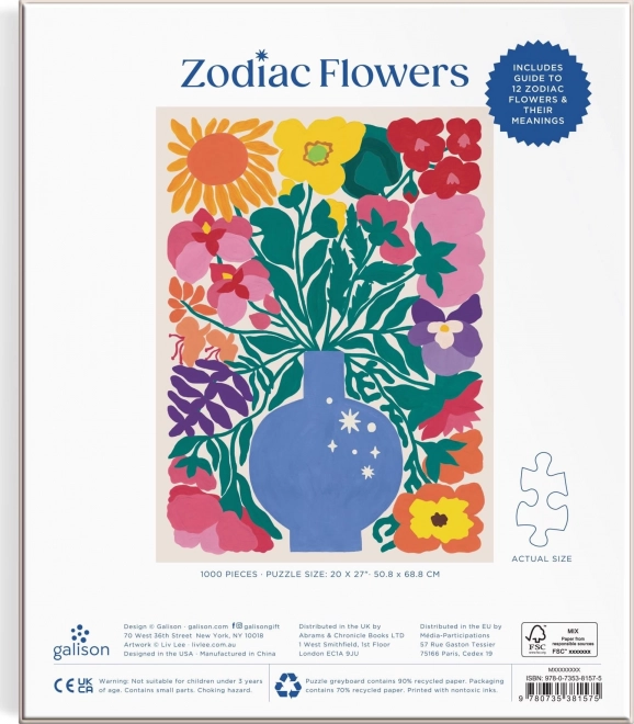 Zodiac Flowers Puzzle 1000 Pieces