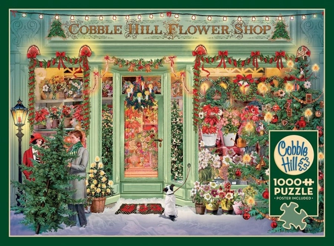 Cobble Hill Puzzle Christmas Flower Shop 1000 Pieces