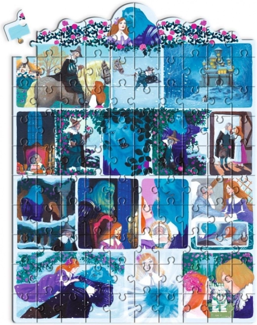 Puzzle a Szépség és a Szörnyeteg történetével 100 darabos