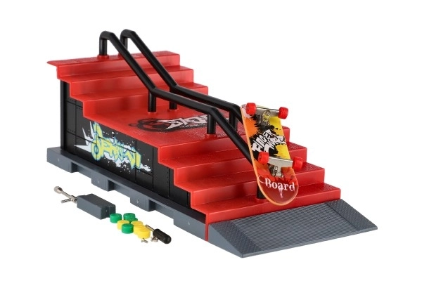 Fingerboard gördeszka rámpával játékszett