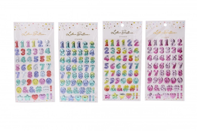 Glitter Number Stickers