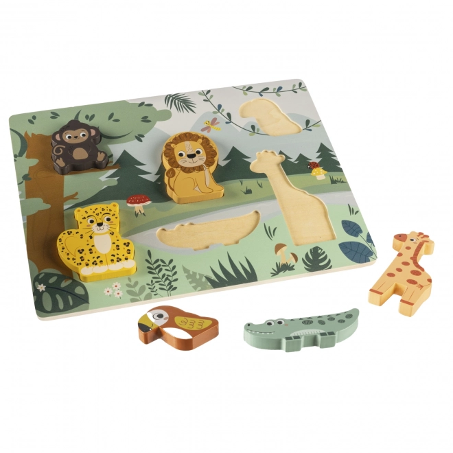 wooden jungle puzzle