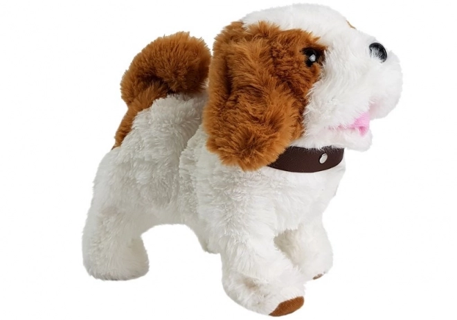 Battery Operated Plush Dog with Brown Spots