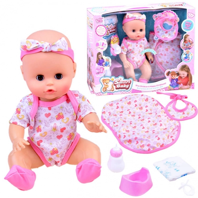 Interactive Baby Doll That Drinks and Talks – pink