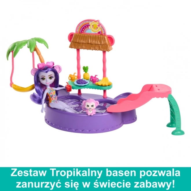 Enchantimals Tropical Pool Set with Monkey Doll