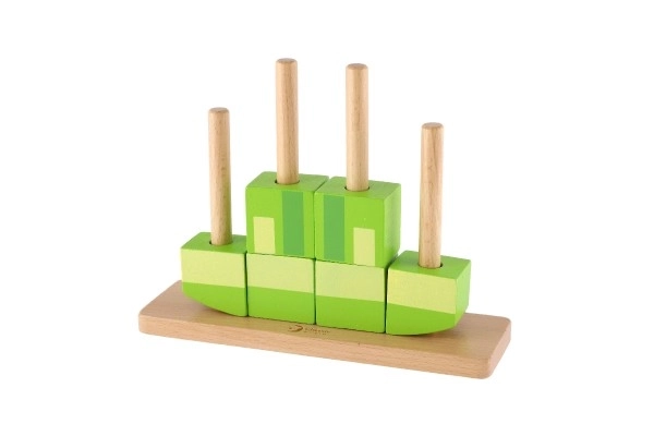 Wooden Frog Puzzle Playset