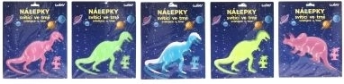 Naljepnice 25,5x31 cm svijetle u mraku Dinosauri