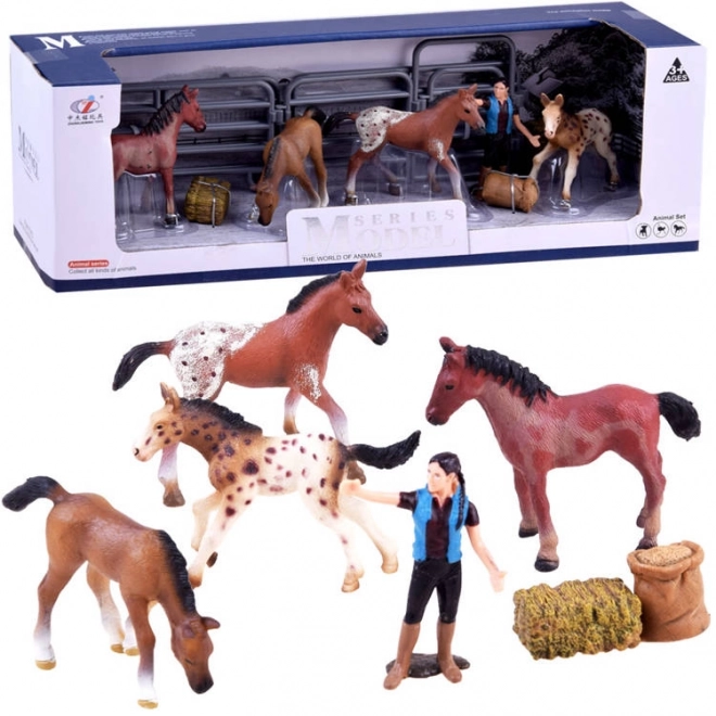 Horse Stable Figurine Set – B