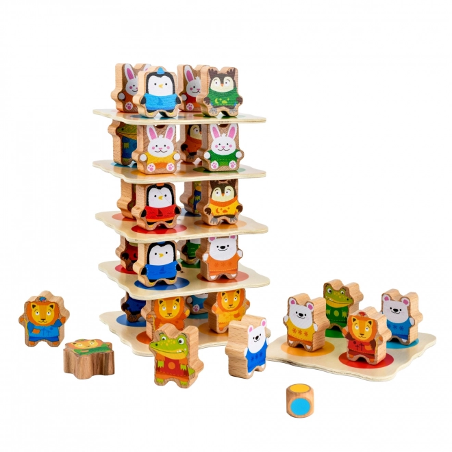 Animal Tower Wooden Game Set