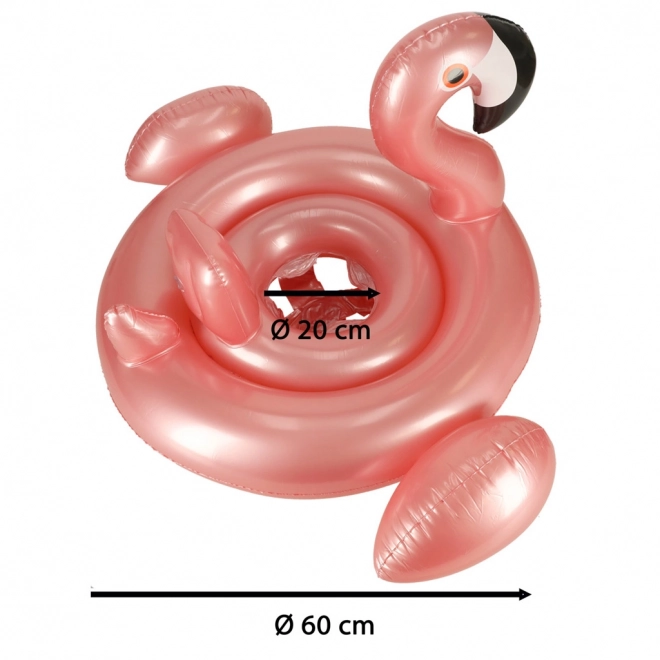 Inflatable Flamingo Swim Ring with Seat for Kids