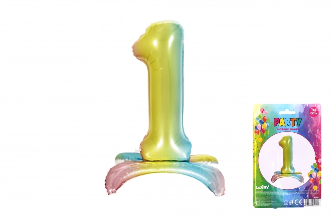 Rainbow Inflatable Balloon - Number 1